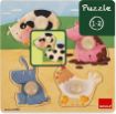 Imagen de ROMPECABEZAS MADERA FARM ANIMALS 4 PIEZAS GOULA