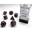 Imagen de DADOS POLIEDRICOS VELVET BLACK/RED 7-DIE SET 27478