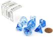 Imagen de DADOS POLIEDRICOS NEBULA DARK BLUE/WHITE 7-DIE SET 27466