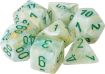 Imagen de DADOS POLIEDRICOS MARBLE GREEN/DARK GREEN 7-DIE SET 27409