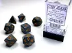 Imagen de DADOS POLIEDRICOS OPAQUE DARK GREY/COPPER 7-DIE SET 25420