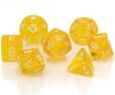 Imagen de DADOS POLIEDRICOS TRANSLUCENT YELLOW/WHITE 7-DIE SET 23072