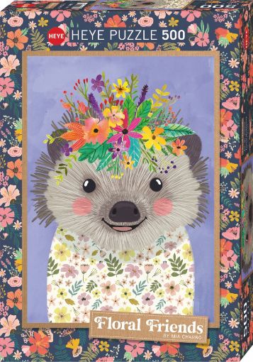 Imagen de ROMPECABEZAS FLORAL FRIENDS FUNNY HEDGEHOG 500 PIEZAS