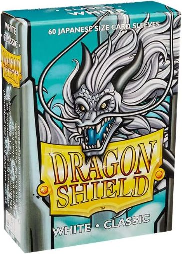 Imagen de PROTECTORES DE TARJETA - SLEEVES JAPANESE CLASSIC 59MMX86MM WHITE 60CT. DRAGON SHIELD