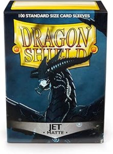 Imagen de Protectores De Tarjeta - Sleeves Standard Matte 2-1/2"x3-1/2" Jet 100ct. Dragon Shield