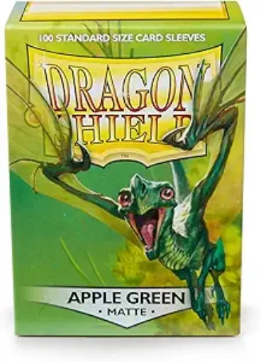 Imagen de Protectores De Tarjeta - Sleeves Standard Matte 2-1/2"x3-1/2" Apple Green 100ct. Dragon Shield